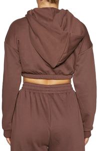 เสื้อครอปแบบมีฮู้ดสำหรับผู้หญิง,เสื้อแฟชั่นทรงครอปโอเวอร์ไซซ์แบบกำหนดเองเสื้อผ้าแนวสตรีทสำหรับฤดูหนาวปี2022 - Product Image 6