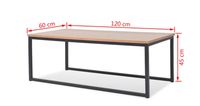 Table basse en bois massif artisanale moderne pour centre commercial, hôtel, bar à domicile et salle de sport - Durable et écologique