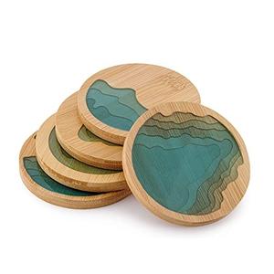 Handcrafted Multi Purpose Used <b>Tea</b> <b>Cup</b> Wooden Coaster <b>Set</b> In Walnut Finishing For Dining Table Top Decoration Accessories - Product Image 6