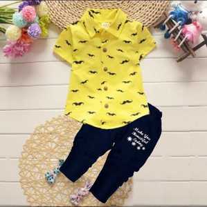 Conjunto de Ropa de Verano para Bebés Recién Nacidos, Niños Pequeños, Traje Informal de Manga Corta, Camiseta y Pantalones, 2 Piezas - Product Image 1