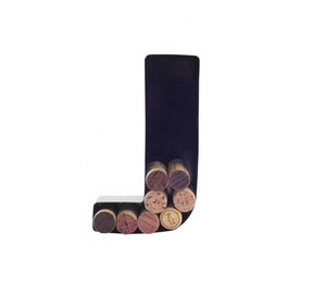 Soporte de corcho de vino de color personalizado Monograma de metal Letra J Fabricante Hecho a mano Bajo MOQ Producto OEM - Product Image 1