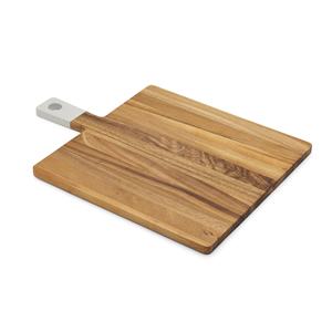 Planche à découper en bois d'acacia avec poignée grise et trou de suspension pour couper les légumes Planche à fromage Planche Charcutier - Product Image 1