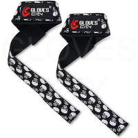 Correas de Levantamiento de Pesas de Algodón Resistentes Personalizadas con Agarre de Goma para Entrenamiento en Gimnasio y Levantamiento de Pesas, Protección Profesional Antideslizante