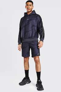 Ropa deportiva con estampado de logotipo propio de diseño unisex para hombre, conjuntos de pantalones cortos de marca privada para entrenamiento de pista de verano para trotar - Product Image 4