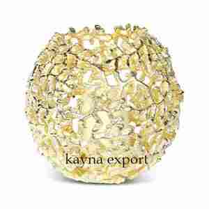 Portavelas votivo de Metal fundido hecho a mano, nuevo diseño moderno de lujo, portavelas de aluminio chapado en oro, decoración de iluminación navideña - Product Image 1