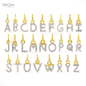 Hot Selling 925 Sterling <b>Silver</b> Alphabetic Q <b>Initial</b> <b>Pendant</b> With Natural White Zircon Stone Q Letter <b>Pendant</b> Charm Manufacturer - Product Image 5