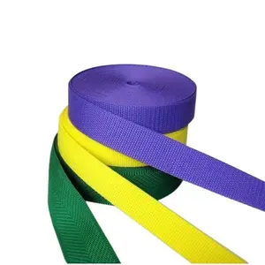 Sangles de sangle tissées en tissu étroit durable les plus vendues solides de Style uni respirant en gros pour les sacs enduisant l'Inde - Product Image 1