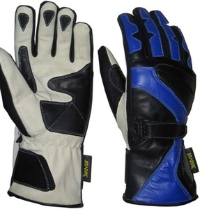Gants Robertson Gants de Motocross en cuir véritable-autoroute Auto Moto Racing Gants de sport Noir Imperméable Blanc Long USA - Product Image 1