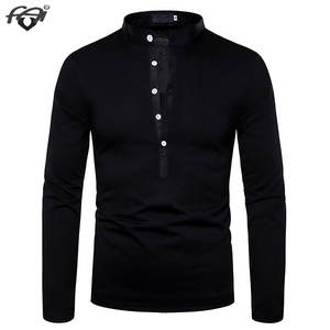 Camiseta de manga larga de gran tamaño para hombre de alta calidad 100% algodón tejido de punto informal transpirable Anti-Pilling secado rápido - Product Image 2