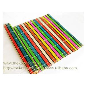 Eco-friendly <b>Bamboo</b> Dining Table Place Mat Colorful Folk Art Decorative Plate Mats Handicraft Souvenir Home Decor Folk Art Model - Product Image 3