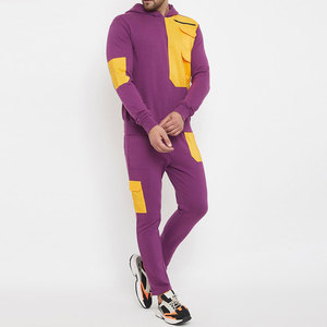High Quality Men's Streetwear Custom Yellow Pockets Hoodie With Matching Track Pants Sweat Suit Set - Product Image 3