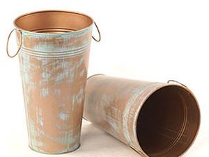 Vase à seau à fleurs de style européen antique, jardinière de sol personnalisable faite à la main pour la maison et le jardin, entièrement polyvalent - Product Image 4