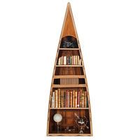 Hochwertiges Traditionelles Kanu-Bücherregal Nautische Möbel Handgefertigte Heim- und Bürodekoration