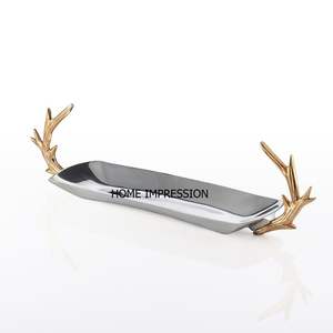 Offre spéciale, bol de service au design moderne, bol en bois de cerf en métal pour la maison, hôtel, salle à manger, bol de service à prix compétitif - Product Image 3