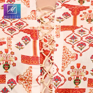 Tissu en coton imprimé numérique de la collection d'été Modern Style 2025 avec travail manuel - Product Image 5