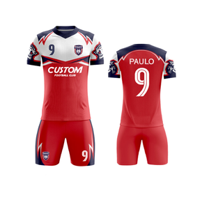 เซ็ตชุดยูนิฟอร์มฟุตบอลมาใหม่ชุดเล่นกีฬาพิมพ์ซับลิเมชันออกแบบโลโก้ได้ตามต้องการสำหรับทุกเพศแขนครึ่งแขน2023 - Product Image 2