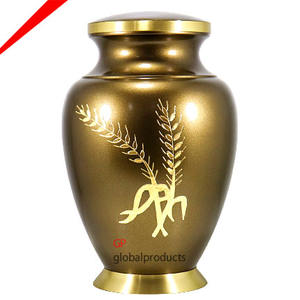 Urnes en céramique les plus belles avec un motif floral imprimé, urnes pour les cendres humaines, urnes de crémation pour adultes - Product Image 5