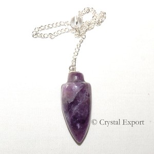 Acheter des pendules d'avion en améthyste en ligne: Pendules d'avion en améthyste à vendre Pendule en cristal de chakra de guérison - Product Image 1