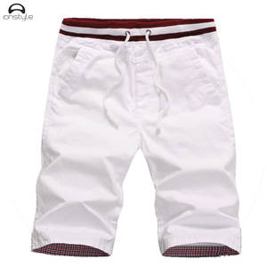 กางเกงกีฬาขาสั้นแบบเชือกผูกเอวสำหรับผู้ชาย,กางเกงเล่นยิมผ้าฝ้ายแบบเรียบง่ายสั่งตัดแบบใหม่ - Product Image 3