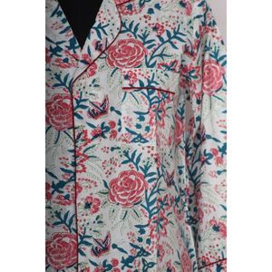 Vestido personalizado de algodón para mujer, chaqueta informal estampada, Camisa de algodón Bohemia, ropa de talla grande - Product Image 2