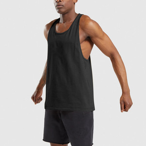 Customized Plain stretch fitness Wear light blue color tank <b>top</b> For Men/boy Summer Collection pure cotton fabric. - Product Image 2