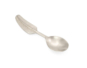 Cuchara de té de latón de diseño moderno hecha a mano, cuchara de bebé de tamaño largo con mango de ala para regalos de negocios, acabado mate - Product Image 4