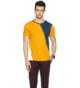Nouveaux t-shirts pour hommes à col rond et manches courtes en polyester/coton respirant, design tendance, couleur personnalisée, logo uni, séchage rapide - Product Image 1