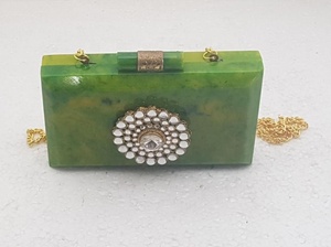 Sac de soirée en résine Rhinestone Party-Style Messenger Clutch Bag - Product Image 2