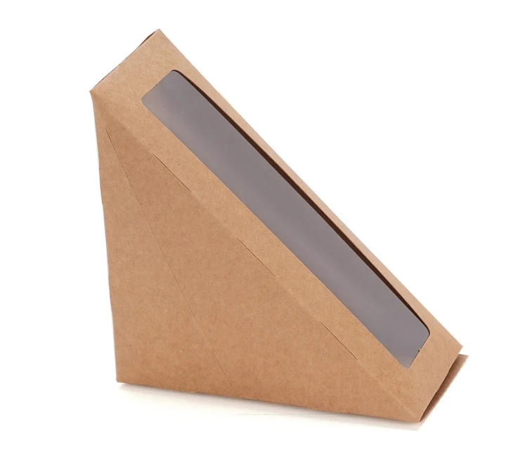 Easy to Assemble Brown Color 300 GSM Thickness Kraft Paper Sandwich Box | Customization Possible