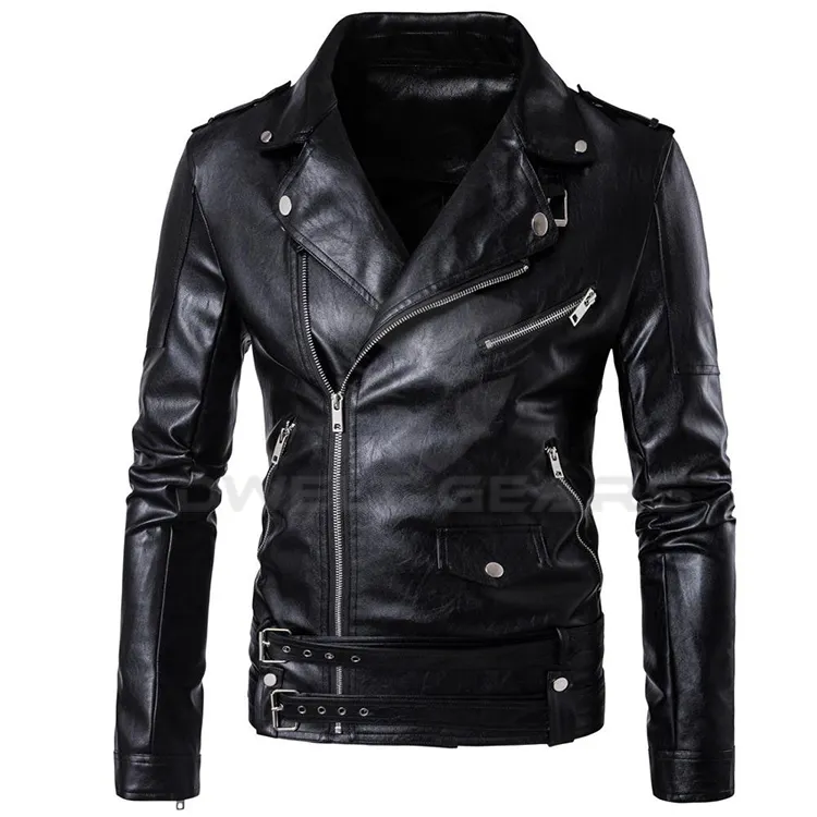 Brown Cowhide Leather Vest Motorcycle Leather Men Fashion Jacket