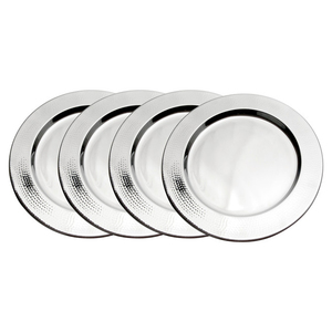 Assiette de service moderne en métal, grande assiette ronde de service, vaisselle de table à manger, assiette chargeur décorative 1 pièce - Product Image 3
