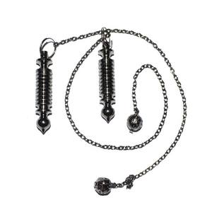 Péndulos de metal negro Isis pequeños artesanos de piedra semipreciosa - Product Image 1