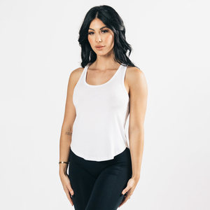 Vente en gros de débardeurs en coton pour femmes taille XS sans manches design dos nageur technique de sublimation col carré tissu en jersey - Product Image 2