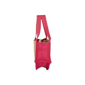 Vente en gros de sacs à provisions élégants en jute petit design rond imprimé fraise cadeau personnalisé à la mode pour les filles - Product Image 3