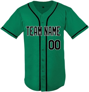 Jersey de camisa con botones personalizados para hombres y mujeres de talla grande para adultos, ropa de béisbol transpirable con número de nombre cosido personalizado - Product Image 1