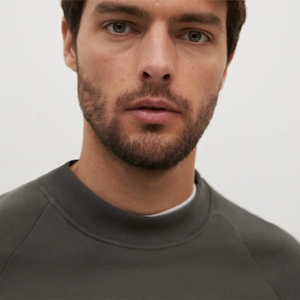 เสื้อกันหนาวธรรมดา2021,เสื้อสเวตเตอร์ลำลองผู้ชายสีพื้น - Product Image 5