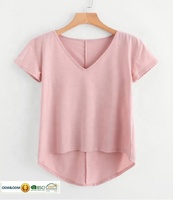 T-shirts pour femmes grande taille, couleur unie, 100% coton, respirants, écologiques, décontractés, manches courtes, logo personnalisé, nouveau design, haute qualité