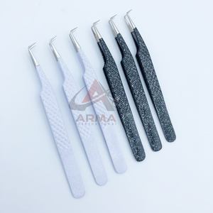 แหนบต่อขนตาแบบแยก90องศาทำจากสเตนเลสสตีลจับปลายแหลมแข็งแรงทนทานโลโก้ออกแบบได้ตามที่ต้องการ - Product Image 3