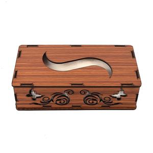 Caja de pañuelos con acabado natural decorativo hecho a mano, caja de madera para papel tisú hecha a mano, caja de sujeción para bodas y eventos - Product Image 1