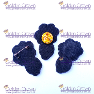 Patch brodé personnalisé en fil de bullion et tissu avec perles et épingle de sûreté pour broches - Accessoires de mode en gros, couleurs personnalisées - Product Image 3