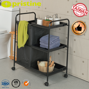 Carrito de almacenamiento utilitario de metal de 3 niveles de calidad OEM, muebles de almacenamiento para el hogar para cocina, herramientas de garaje para proyectos de bricolaje, venta de fábrica - Product Image 5