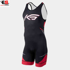 Logo personnalisé de haute qualité pour hommes Gym Wrestling Singlet Nylon Spandex Tissu disponible à la vente - Product Image 3