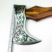 Hache multifonctionnelle MDM AXES KNIVES de haute qualité en acier au carbone HC 5160, hache de camping, hache à manche en bois de rose, 600g