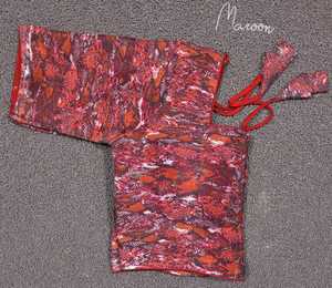 Blouse en tissu tissé ikkart, un look à col de cœur avec des manches à volants, design petten - Product Image 4