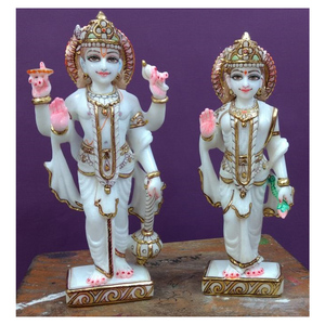 Tượng Nữ Thần <span class=keywords><strong>Laxmi</strong></span> <span class=keywords><strong>Vishnu</strong></span>, Đá Cẩm Thạch Việt Nam Chất Lượng Cao - Product Image 1