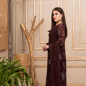 Collection de haute qualité en organza jacquard Masoori Shafoon 3 pièces pour femmes, shalwar kameez en soie prêt-à-porter pakistanais, échantillon disponible en 7 jours - Product Image 3
