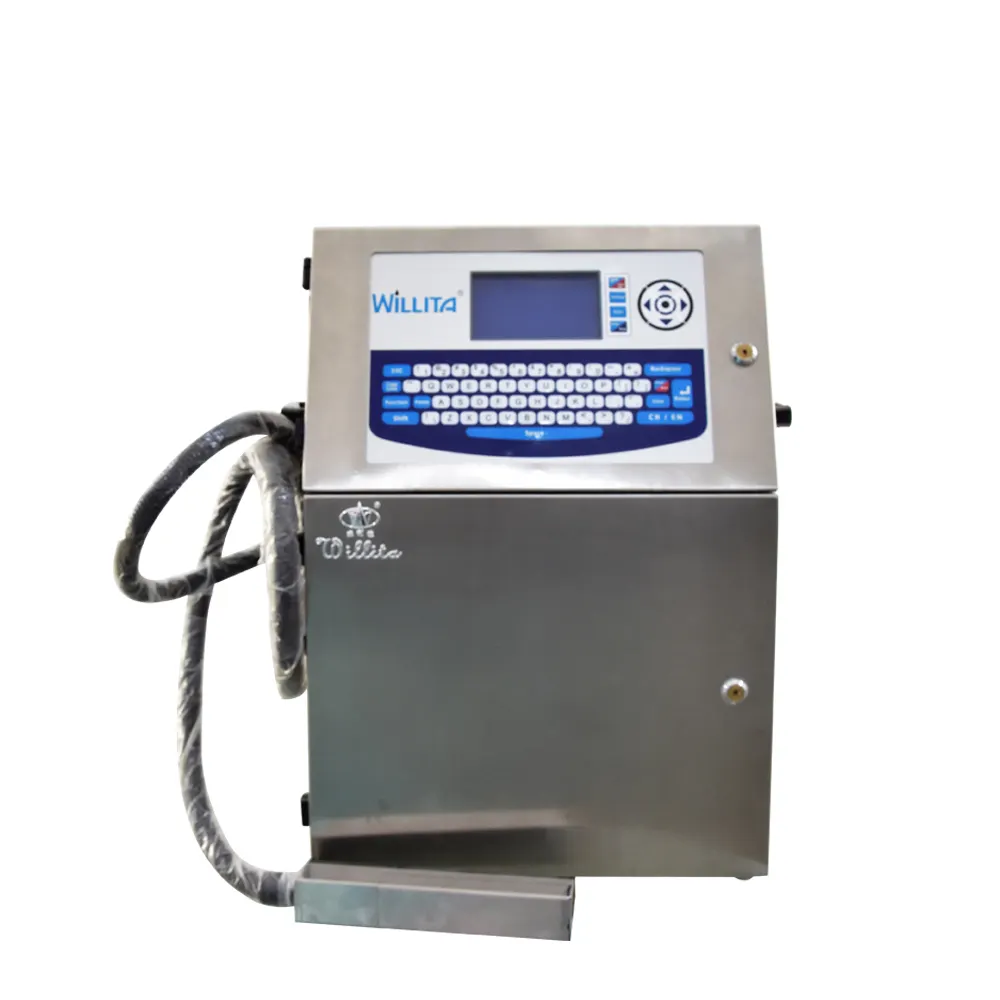 Mesin Cetak Botol Air CIJ Otomatis, Mesin Pengkodean Nomor Batch Tanggal Kedaluwarsa Printer Inkjet Karakter Kecil
