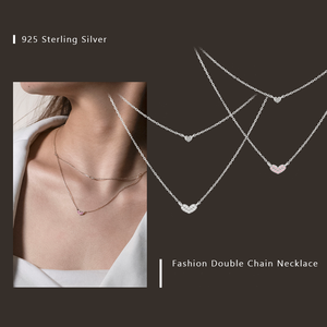 Heart <b>Layer</b> <b>Necklace</b> As 925 <b>Silver</b> DesignOf <b>Necklace</b> - Product Image 4