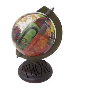 ลูกโลก5นิ้วลูกโลกโลหะหลากสีสำหรับตกแต่งสำนักงานฐานไม้แบบหมุนได้สำหรับการศึกษาภูมิศาสตร์ - Product Image 6