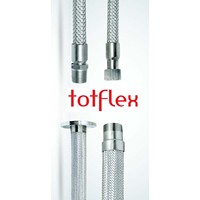 TOTFLEX Tuyau métallique flexible industriel tressé non tressé en acier inoxydable 304/316 avec joint de dilatation à bride Design graphique